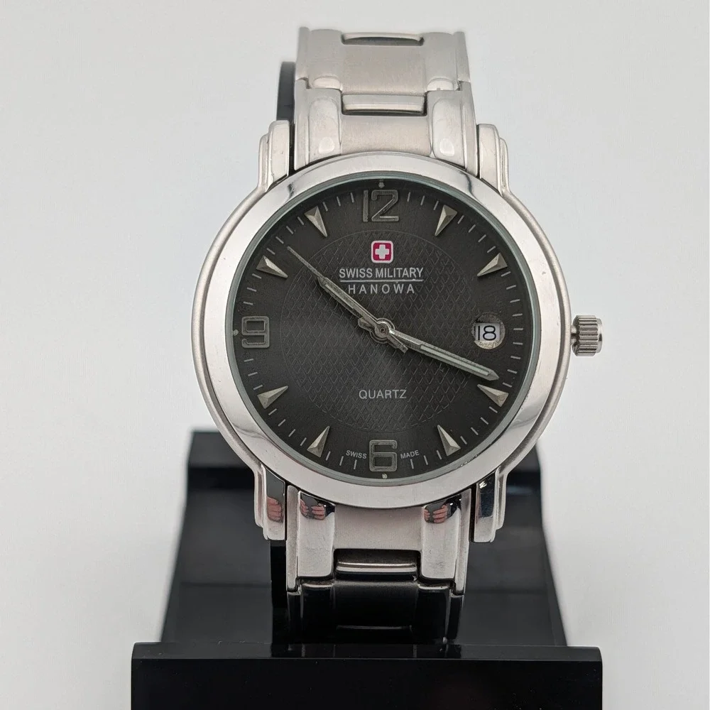 Swiss Military Honowa Gray Textured Dial‎ Swiss Made Watch 06-547 Stainless